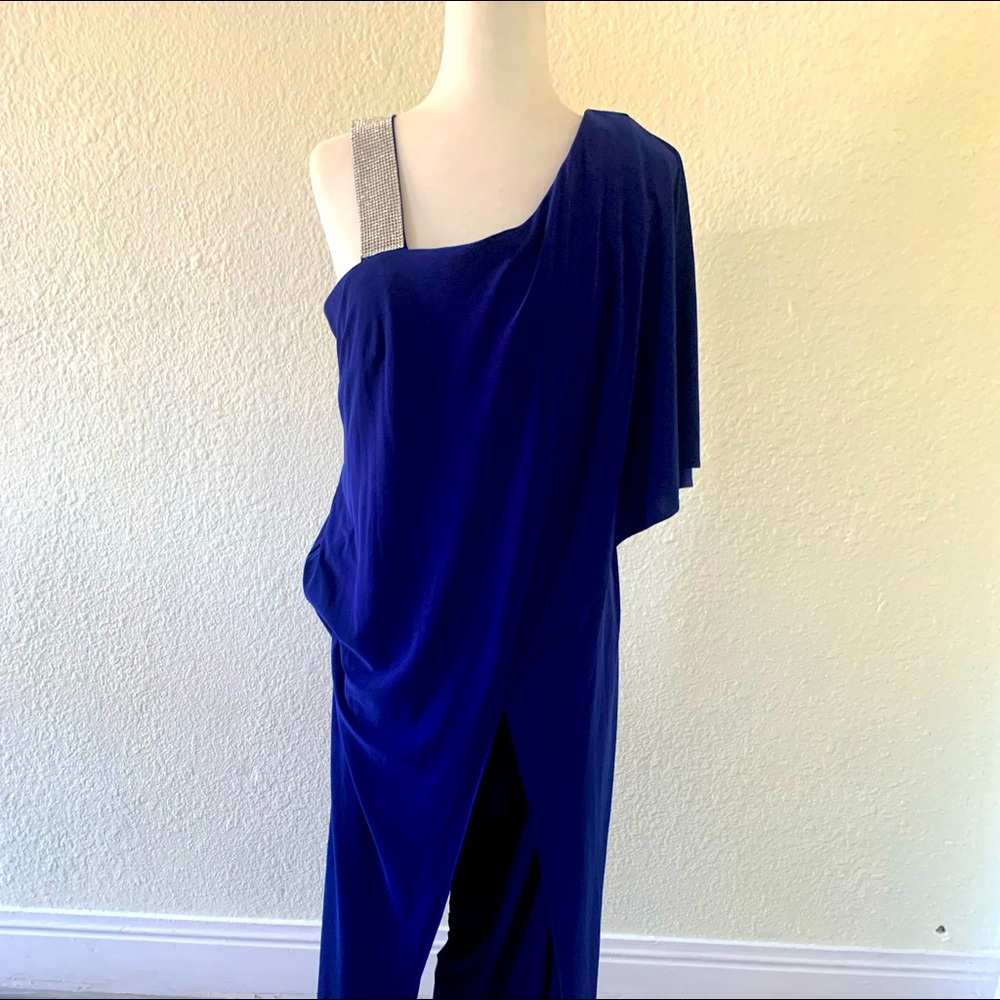 Blue evening jumpsuit